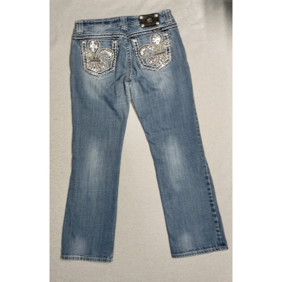 Miss Me Easy Boot Jeans Womens 29 Western Bling Embellished Buckle Exclusive - Picture 11 of 12